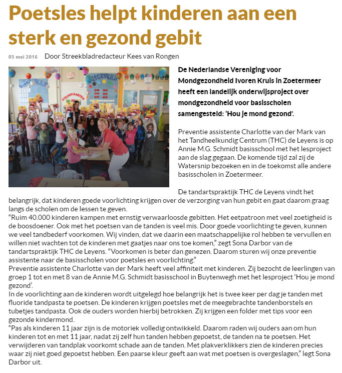 Poetsles helpt kinderen aan een sterk en gezond gebit